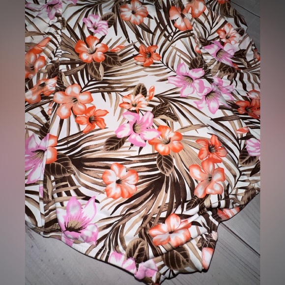 Landsβ End Floral One-Piece Swimsuit 22W Built-In Bra Summer Beach Vacation - Picture 6 of 8